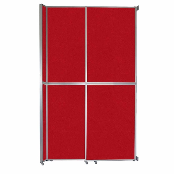 Operable Wall Sliding Room Divider 6'10" x 12'3" Red Fabric